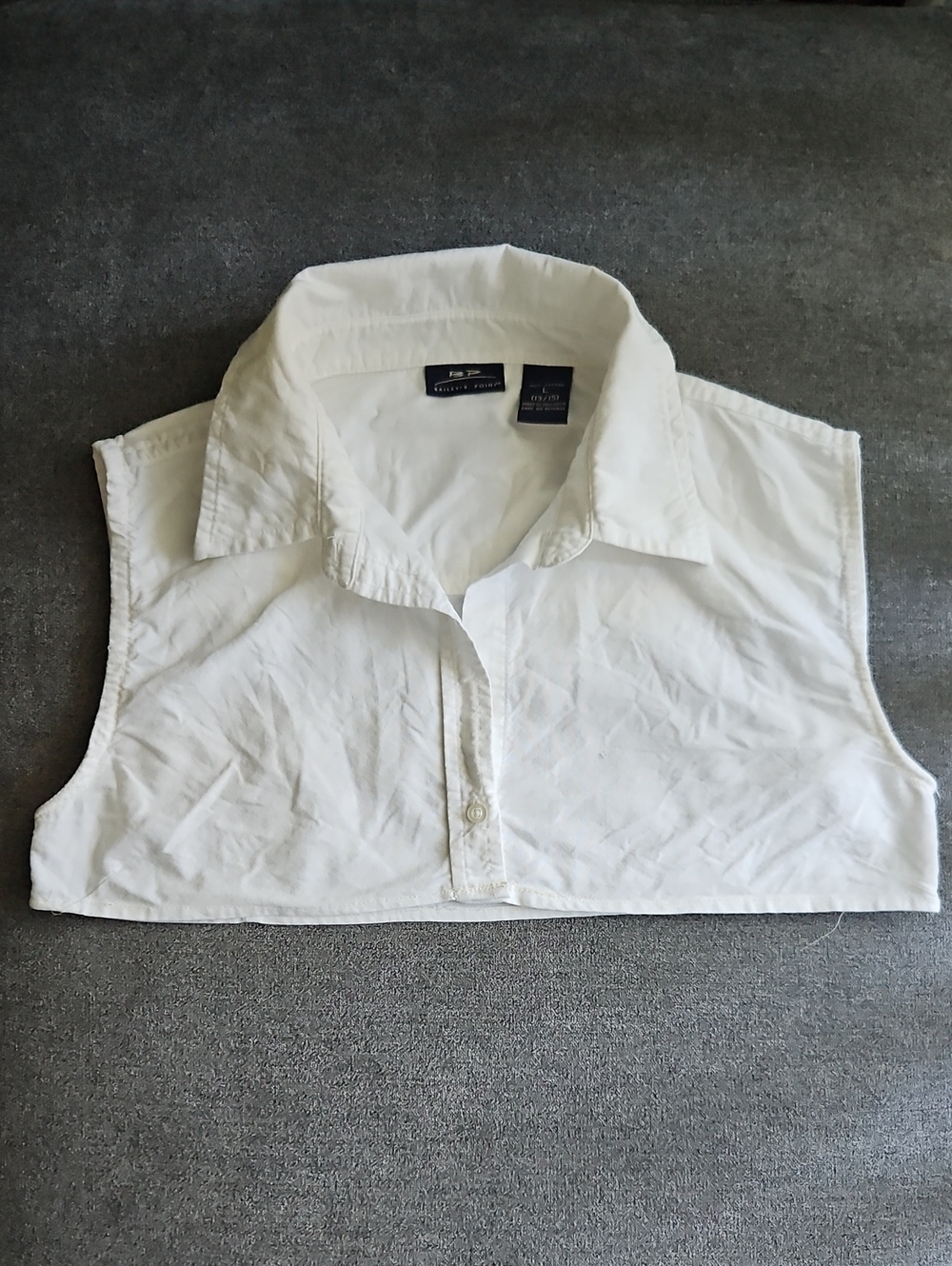 Bailey’s Point White Faux Collar Shirt Bib Dickey | Junior L 13/15 Preppy